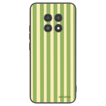 Picasee silikonowe czarne etui na Realme 12X - Lines Matcha