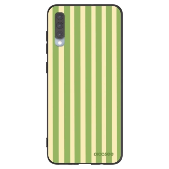 Picasee silikonowe czarne etui na Samsung Galaxy A70 A705F - Lines Matcha