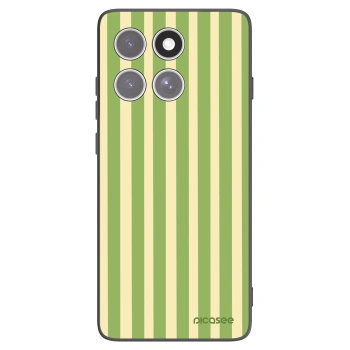 Picasee silikonowe czarne etui na Motorola Edge 60 Pro - Lines Matcha