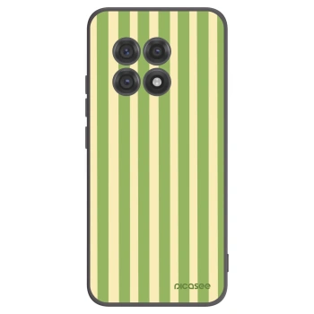 Picasee silikonowe czarne etui na OnePlus 13R 5G - Lines Matcha