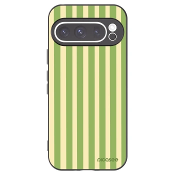 Picasee silikonowe czarne etui na Google Pixel 9 Pro XL - Lines Matcha