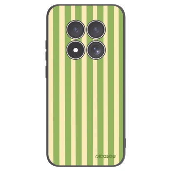 Picasee silikonowe czarne etui na Xiaomi Redmi Note 15 Pro 4G - Lines Matcha