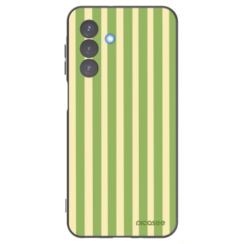 Picasee silikonowe czarne etui na Samsung Galaxy A17 5G - Lines Matcha