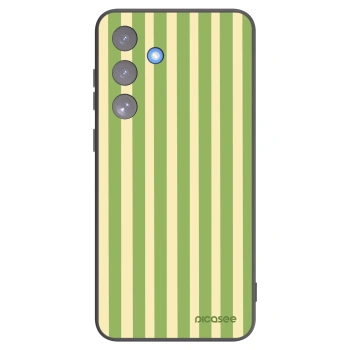 Picasee silikonowe czarne etui na Samsung Galaxy S25 FE 5G - Lines Matcha
