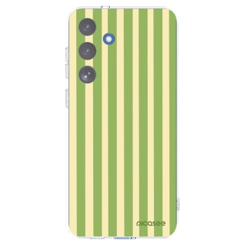 Picasee silikonowe przeźroczyste etui na Samsung Galaxy S25 FE 5G - Lines Matcha