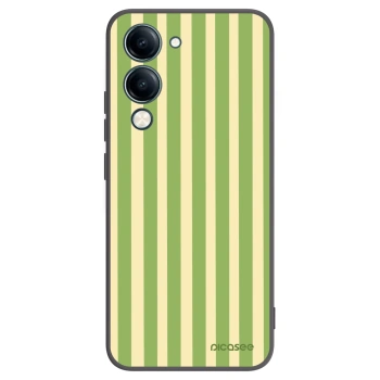 Picasee silikonowe czarne etui na Vivo Y29s 5G - Lines Matcha