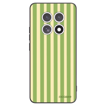 Picasee silikonowe czarne etui na Xiaomi Redmi Note 15 4G - Lines Matcha