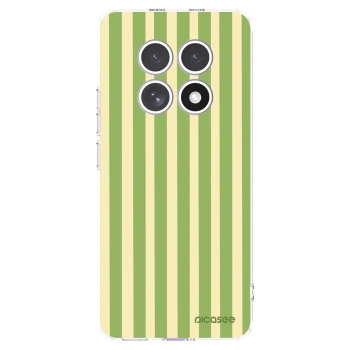 Picasee silikonowe przeźroczyste etui na Xiaomi Redmi Note 15 4G - Lines Matcha