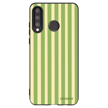 Picasee silikonowe czarne etui na Huawei P30 Lite - Lines Matcha