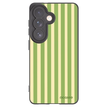 Picasee silikonowe czarne etui na Samsung Galaxy S26 - Lines Matcha