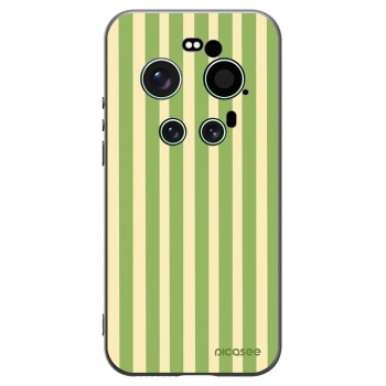 Picasee silikonowe czarne etui na Xiaomi 17 Ultra - Lines Matcha