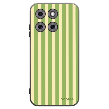 Picasee silikonowe czarne etui na Motorola Moto G77 - Lines Matcha