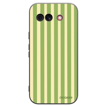 Picasee silikonowe czarne etui na Google Pixel 10a - Lines Matcha