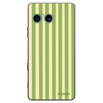 Picasee silikonowe czarne etui na Sony Xperia 10 VII - Lines Matcha