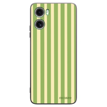 Picasee silikonowe czarne etui na Motorola Moto G06 - Lines Matcha