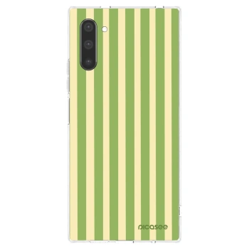 Picasee silikonowe przeźroczyste etui na Samsung Galaxy Note 10 N970F - Lines Matcha