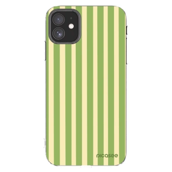 Picasee silikonowe przeźroczyste etui na Apple iPhone 11 - Lines Matcha