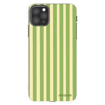 Picasee silikonowe przeźroczyste etui na Apple iPhone 11 Pro Max - Lines Matcha