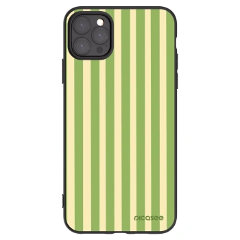 Picasee silikonowe czarne etui na Apple iPhone 11 Pro Max - Lines Matcha