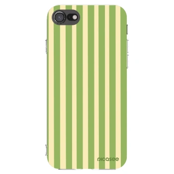 Picasee silikonowe przeźroczyste etui na Apple iPhone 8 - Lines Matcha