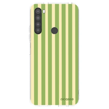 Picasee silikonowe przeźroczyste etui na Xiaomi Redmi Note 8 - Lines Matcha