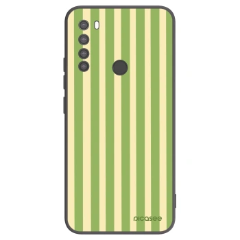 Picasee silikonowe czarne etui na Xiaomi Redmi Note 8 - Lines Matcha
