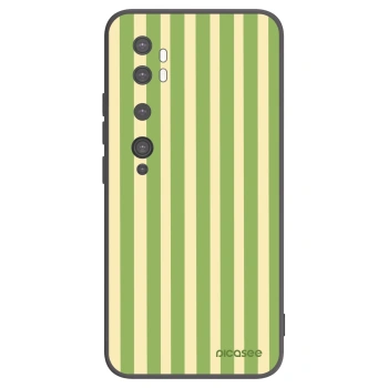 Picasee silikonowe czarne etui na Xiaomi Mi Note 10 (Pro) - Lines Matcha