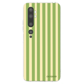 Picasee silikonowe przeźroczyste etui na Xiaomi Mi Note 10 (Pro) - Lines Matcha