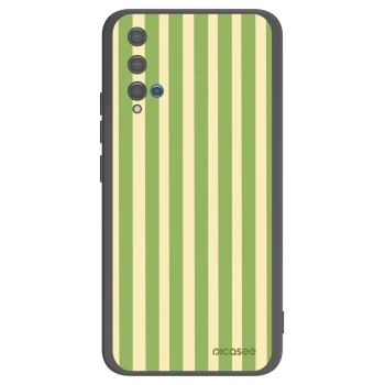 Picasee silikonowe czarne etui na Huawei Nova 5T - Lines Matcha