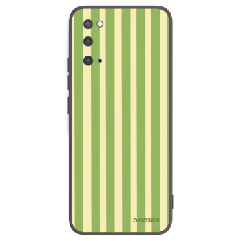 Picasee silikonowe czarne etui na Samsung Galaxy S20 G980F - Lines Matcha
