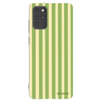Picasee silikonowe przeźroczyste etui na Samsung Galaxy S20+ G985F - Lines Matcha