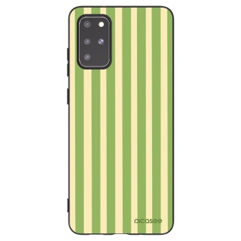 Picasee silikonowe czarne etui na Samsung Galaxy S20+ G985F - Lines Matcha