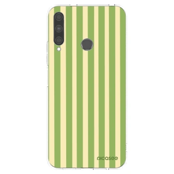 Picasee silikonowe przeźroczyste etui na Huawei P40 Lite E - Lines Matcha