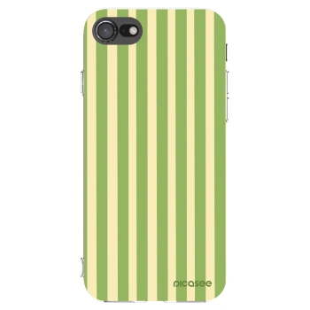 Picasee silikonowe przeźroczyste etui na Apple iPhone SE 2020 - Lines Matcha