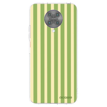 Picasee silikonowe przeźroczyste etui na Xiaomi Poco F2 Pro - Lines Matcha
