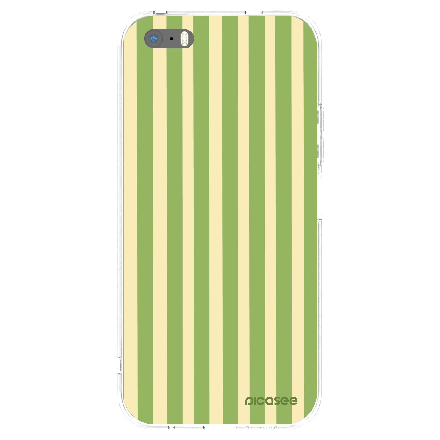 Picasee silikonowe przeźroczyste etui na Apple iPhone 5/5S/SE - Lines Matcha
