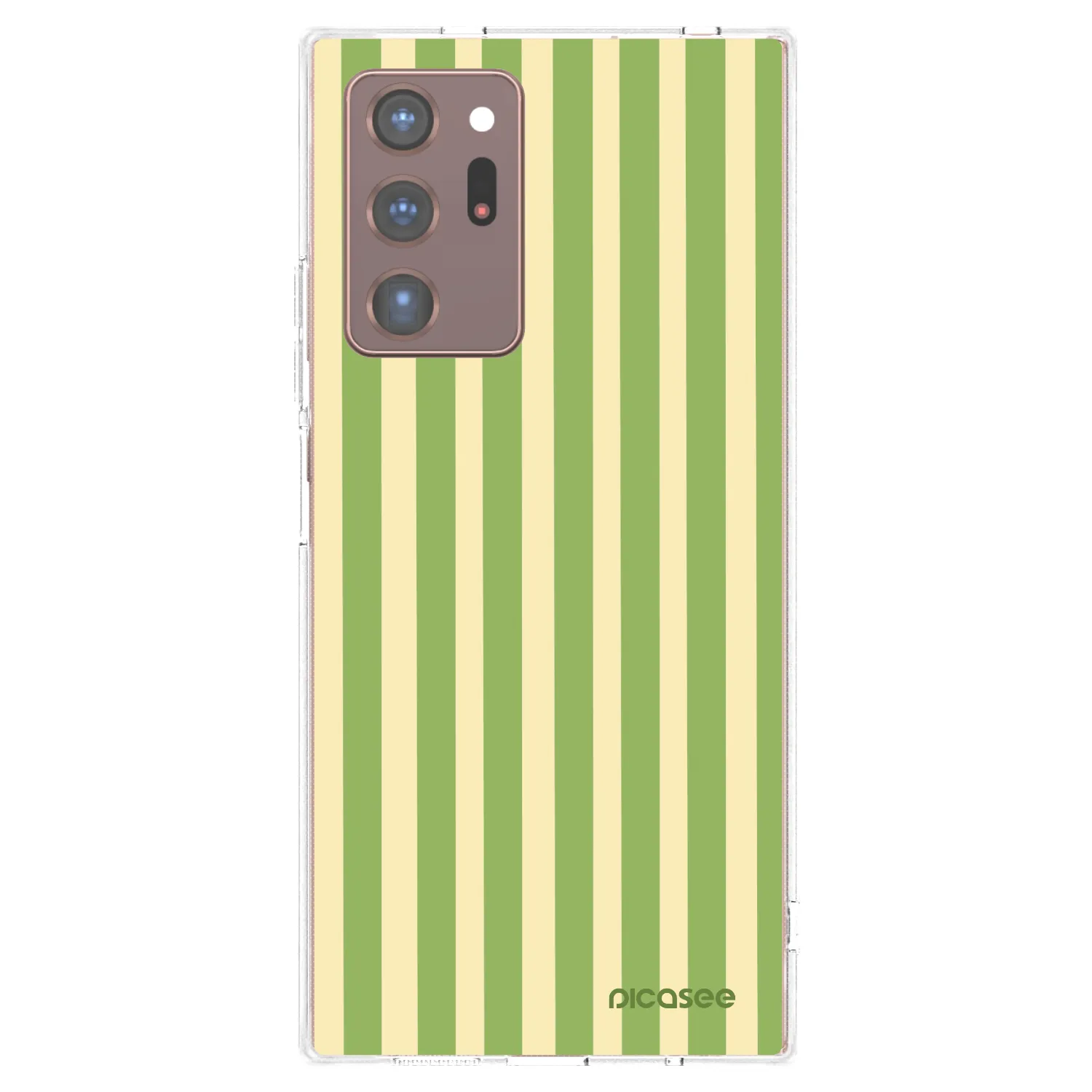 Picasee silikonowe przeźroczyste etui na Samsung Galaxy Note 20 Ultra - Lines Matcha
