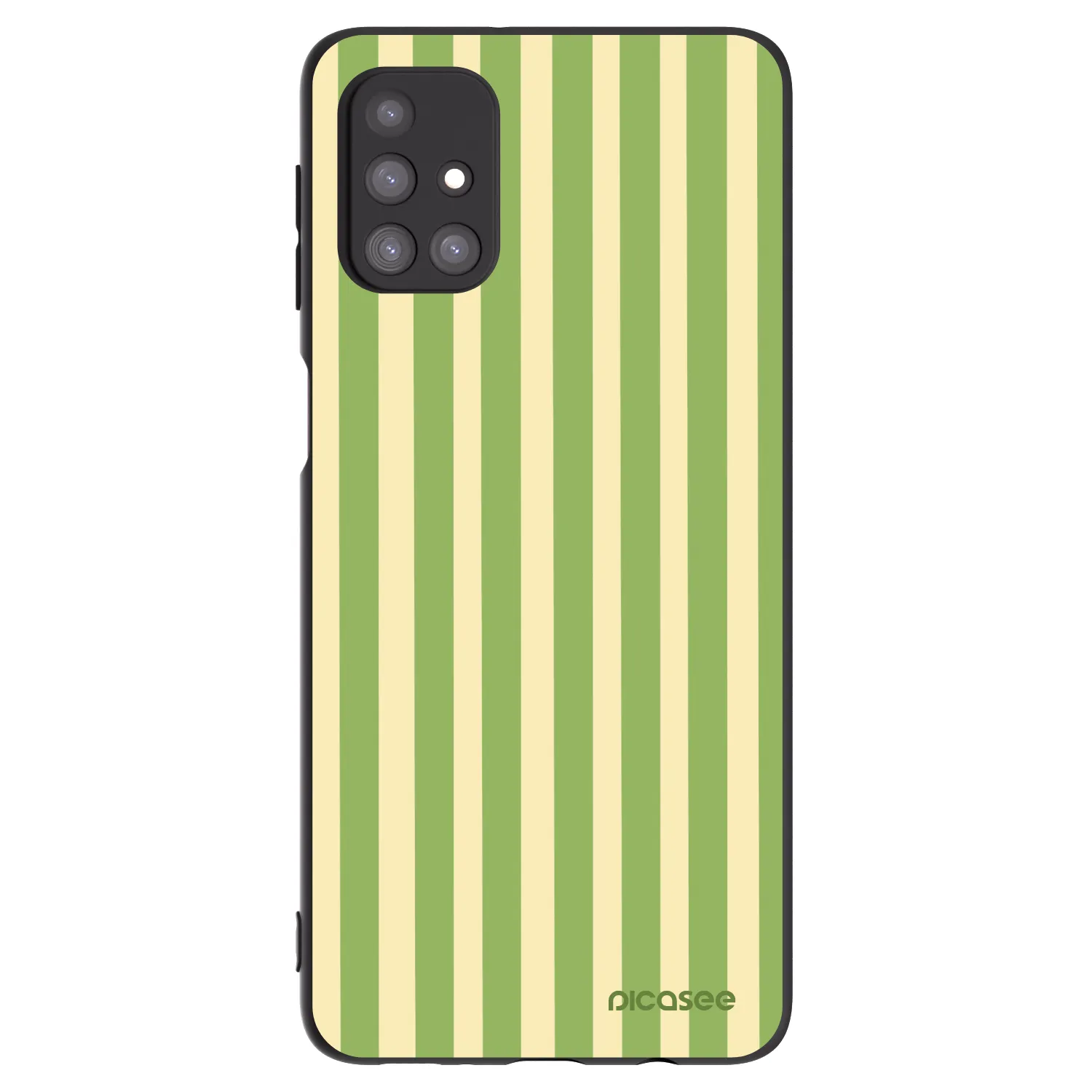 Picasee silikonowe czarne etui na Samsung Galaxy M31s - Lines Matcha