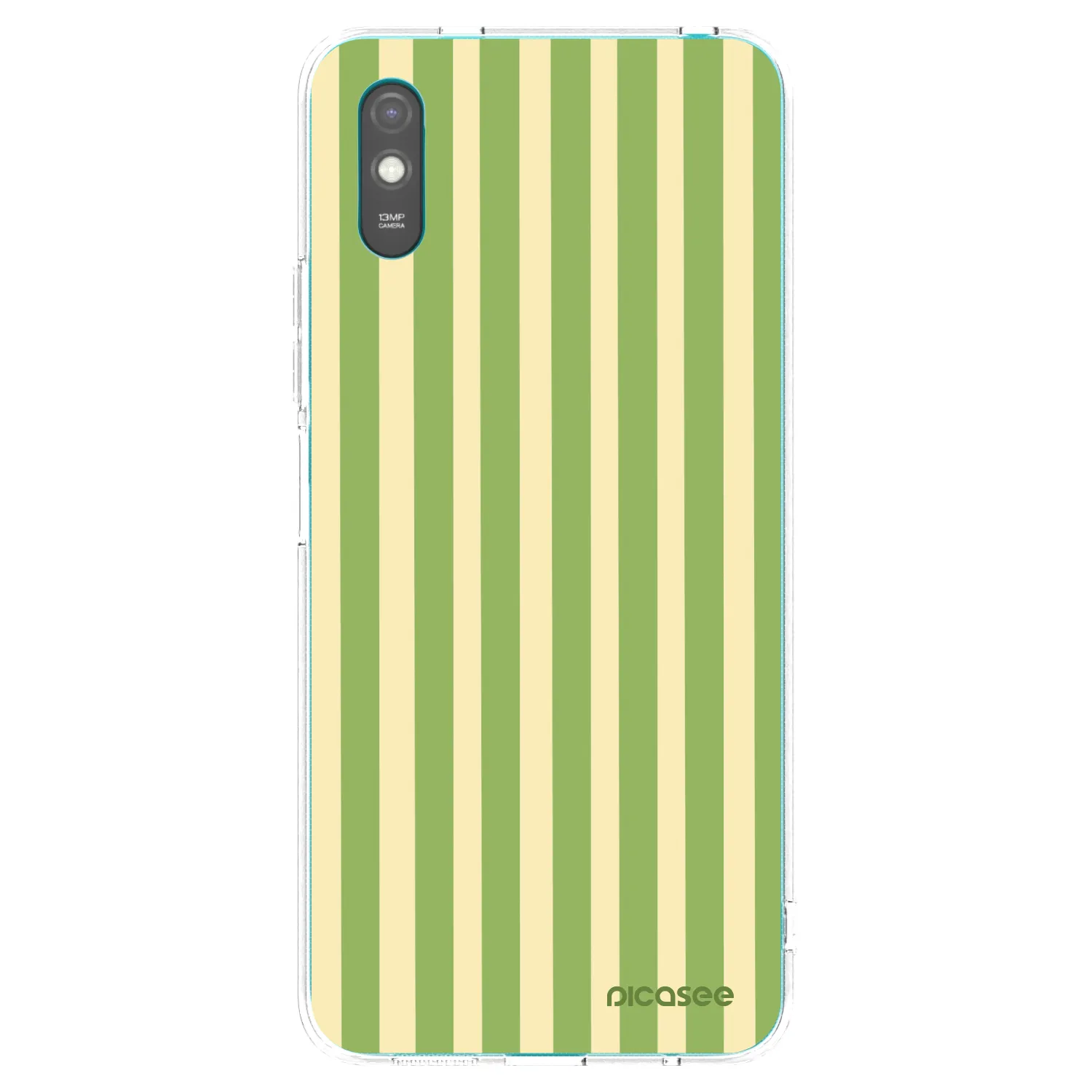 Picasee silikonowe przeźroczyste etui na Xiaomi Redmi 9A - Lines Matcha