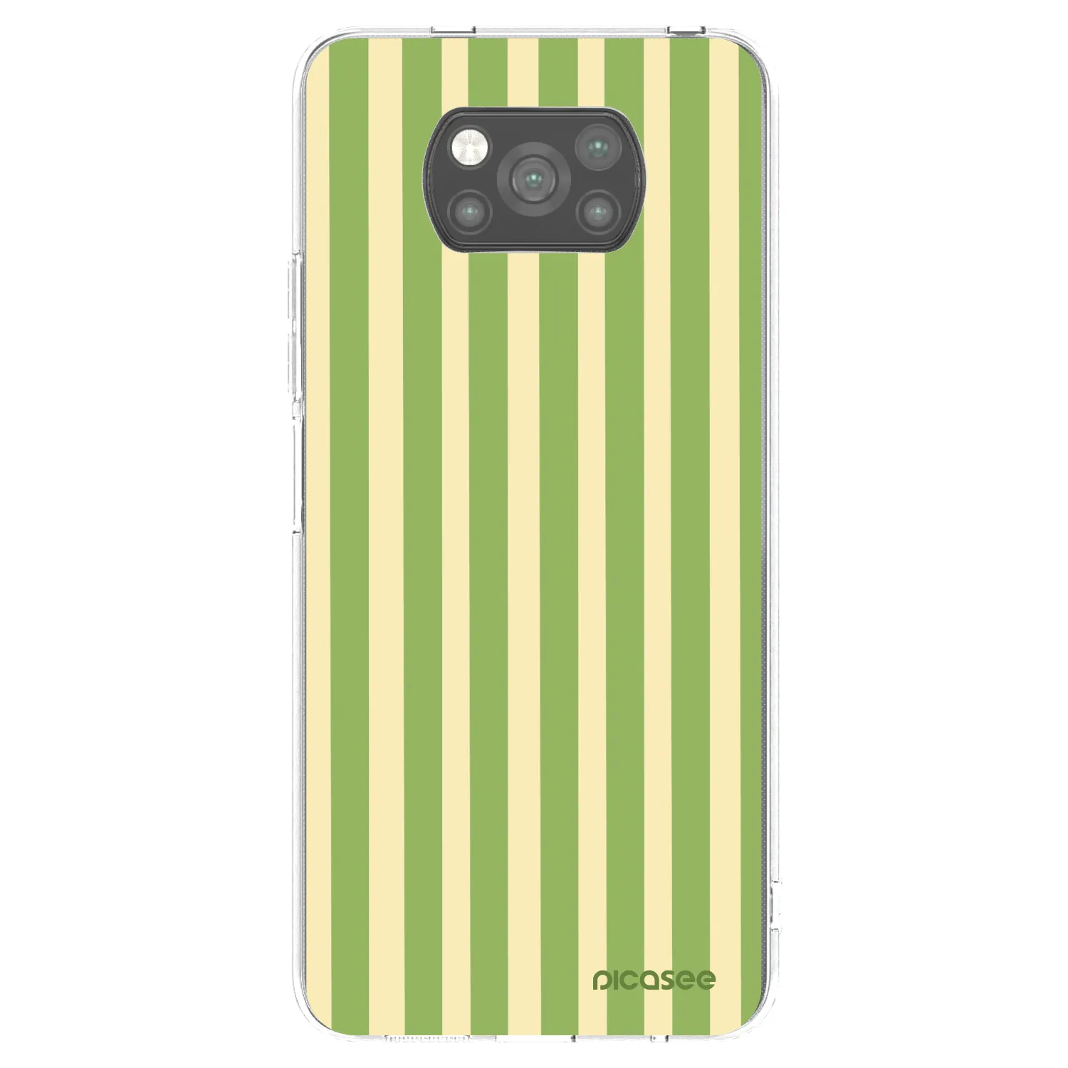 Picasee silikonowe czarne etui na Xiaomi Poco X3 - Lines Matcha