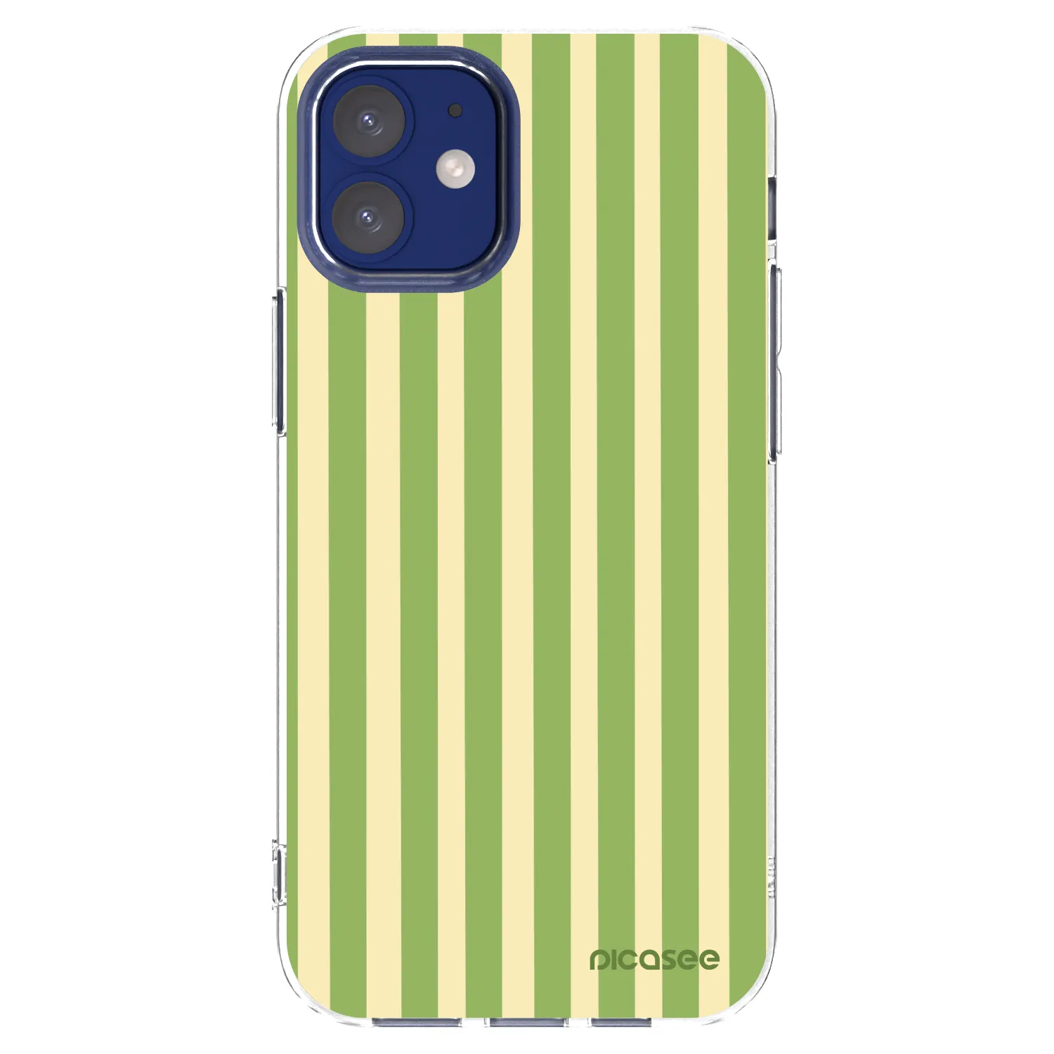 Picasee silikonowe przeźroczyste etui na Apple iPhone 12 mini - Lines Matcha