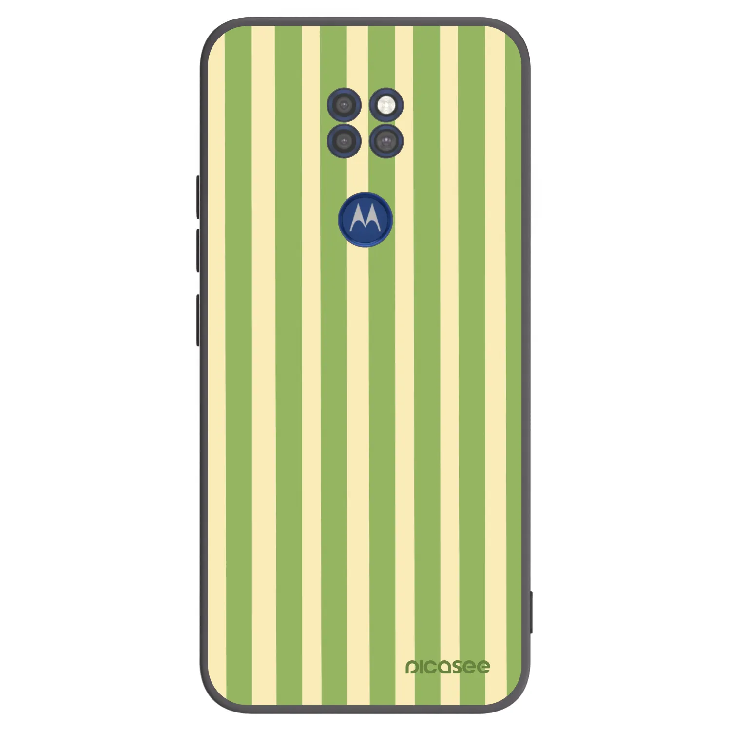 Picasee silikonowe czarne etui na Motorola Moto G9 Play - Lines Matcha
