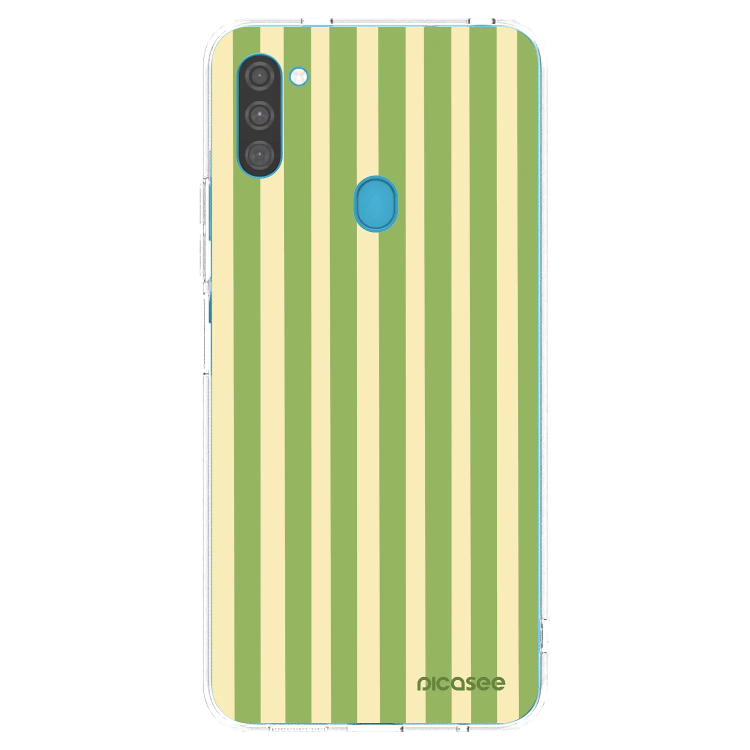 Picasee silikonowe przeźroczyste etui na Samsung Galaxy M11 - Lines Matcha