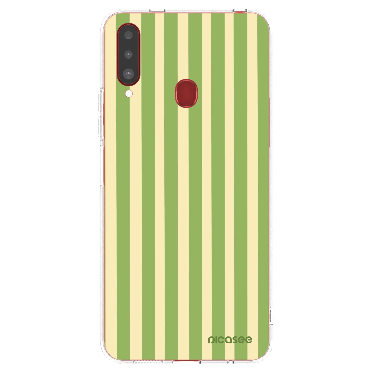 Picasee silikonowe przeźroczyste etui na Samsung Galaxy A20s - Lines Matcha