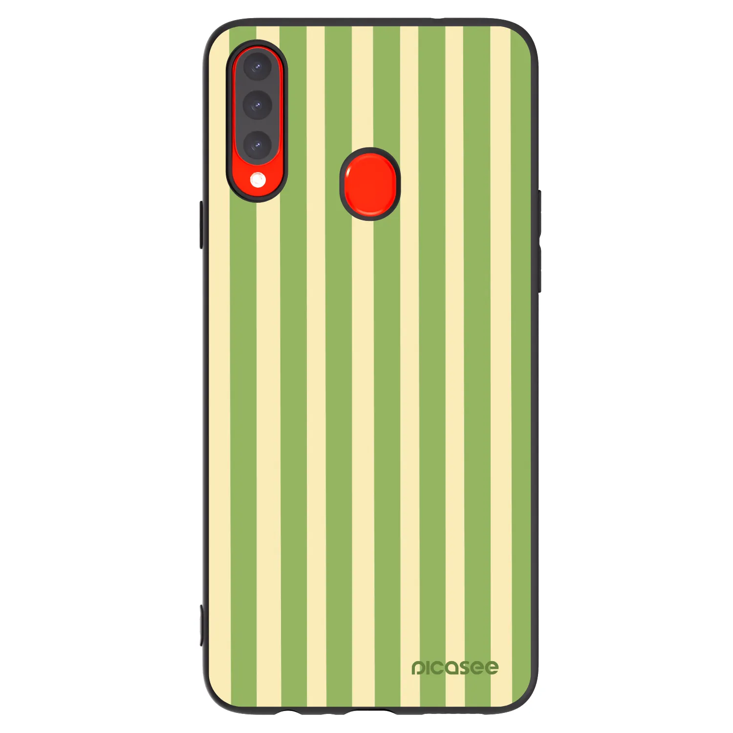 Picasee silikonowe czarne etui na Samsung Galaxy A20s - Lines Matcha
