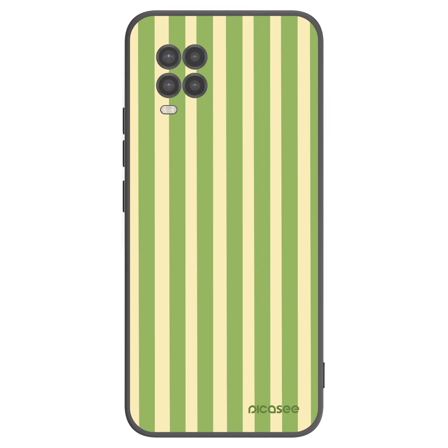 Picasee silikonowe czarne etui na Xiaomi Mi 10 Lite - Lines Matcha