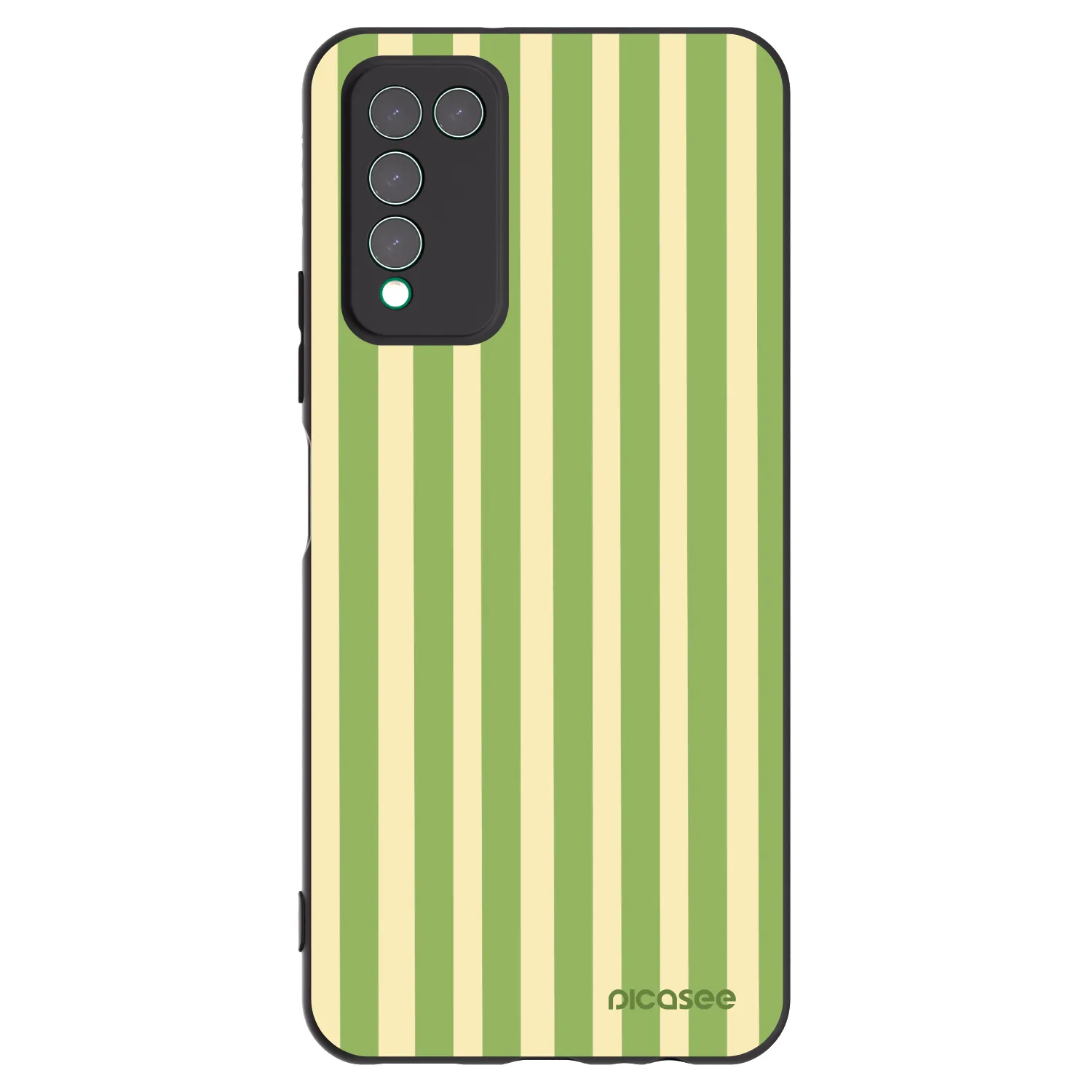 Picasee silikonowe czarne etui na Honor 10X Lite - Lines Matcha