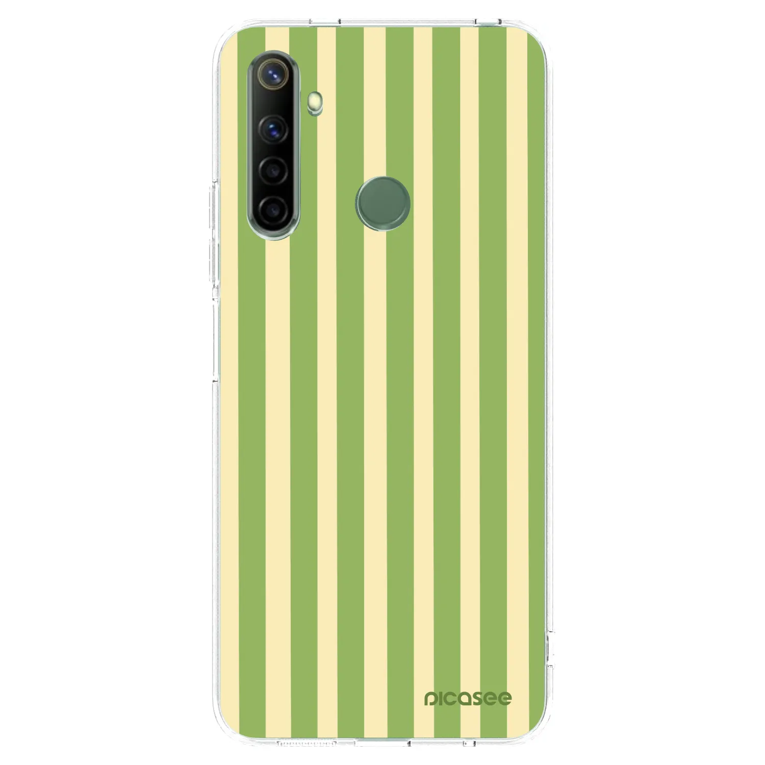 Picasee silikonowe przeźroczyste etui na Realme 6i - Lines Matcha