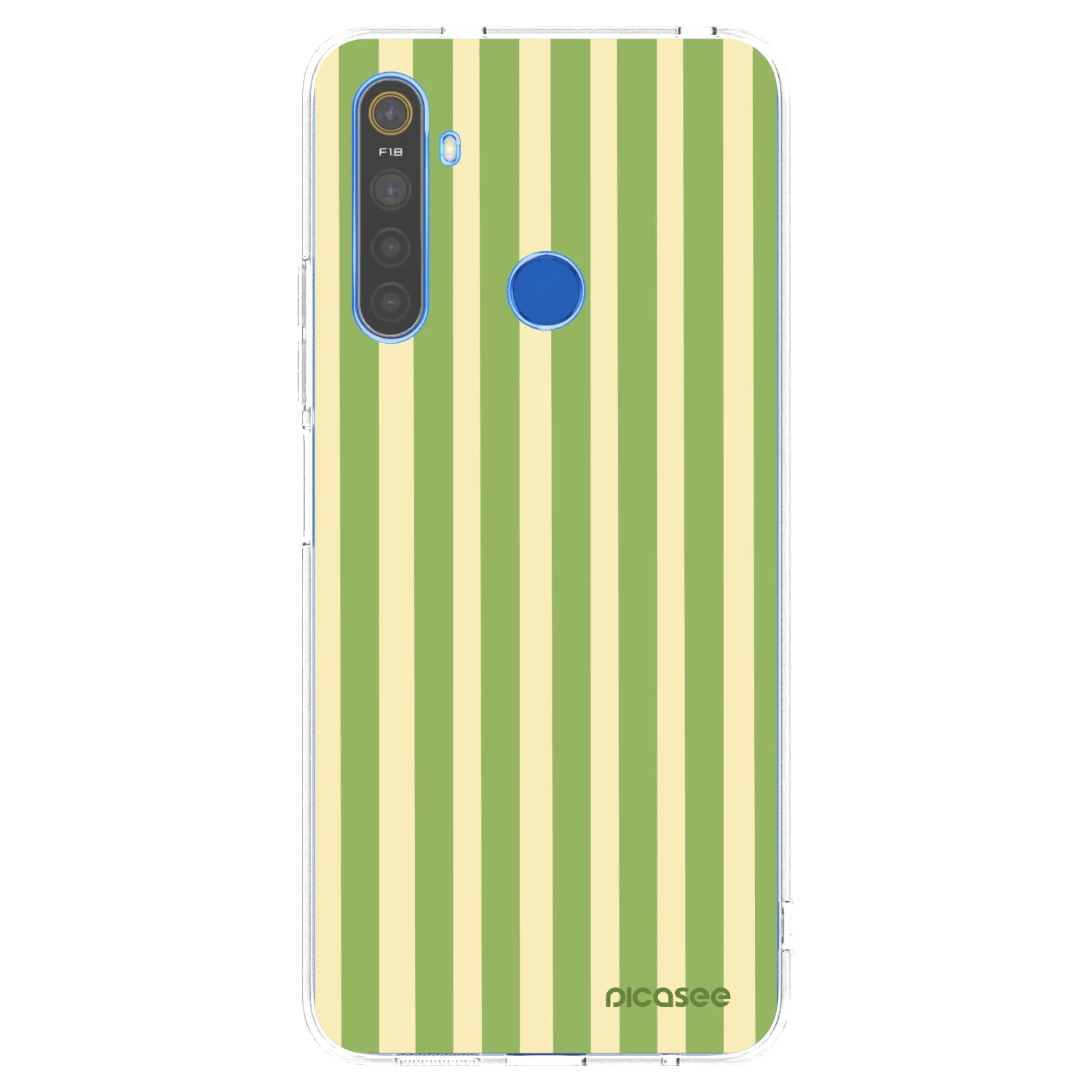 Picasee silikonowe przeźroczyste etui na Realme 5 - Lines Matcha