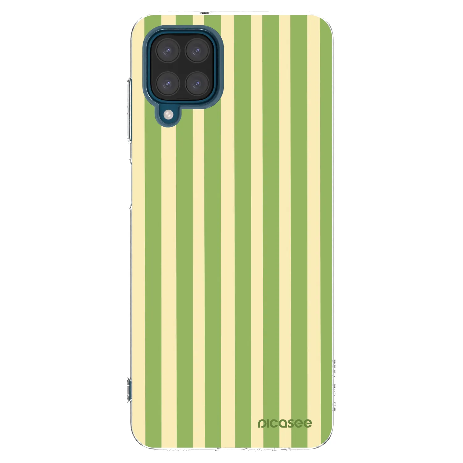 Picasee silikonowe przeźroczyste etui na Samsung Galaxy A12 A125F - Lines Matcha